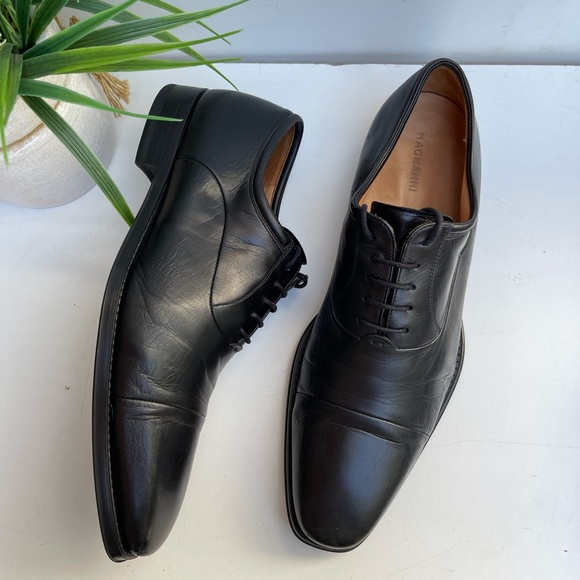 - Magnanni🔴black leather Oxfords men’s Size 10.5 D - Picture 4 of 12